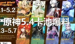 原神4.5最新卡池爆料,新角色与限定武器齐聚，探索神秘元素之力